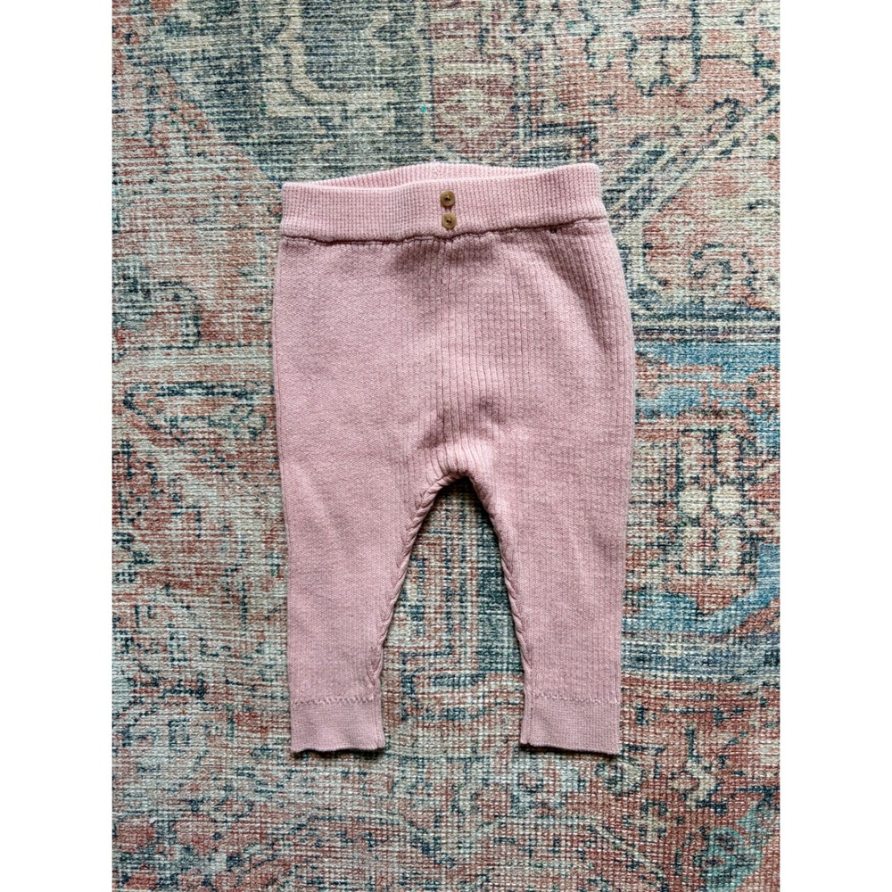 Cotton On Baby Organic Ribbed Knit Leggings Pink 3-6 Months